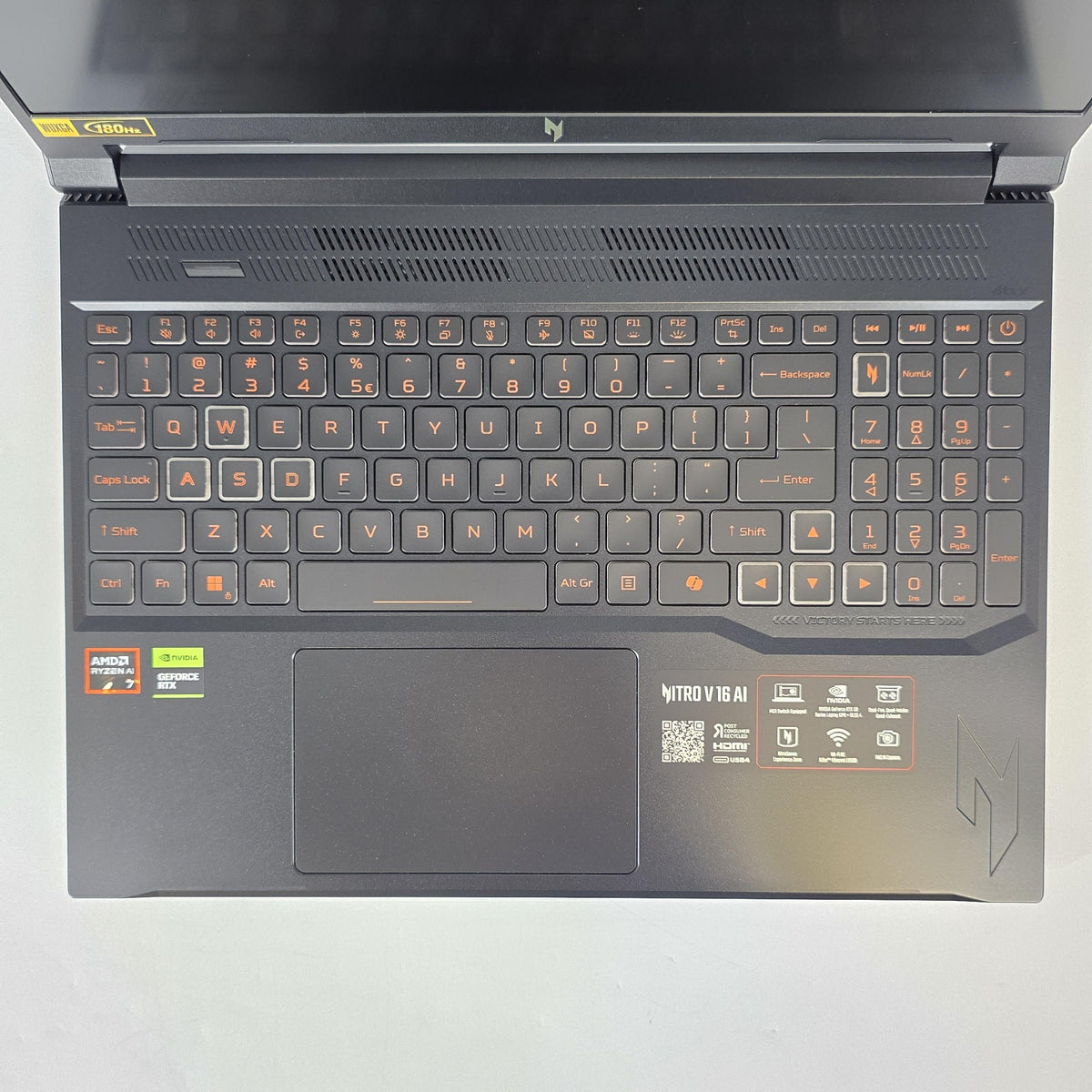 Acer Nitro V 16 AI Black 3.8 GHz AMD Ryzen AI 7 350 16GB RAM 1TB Solid State Drive NVIDIA GeForce RTX 5060 8 GB