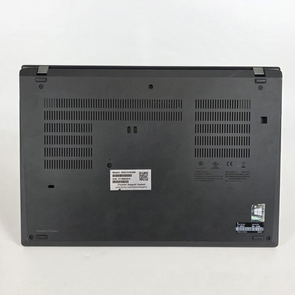 Lenovo ThinkPad T14 Gen 2 Black 2.6 GHz Intel Core i5 11th Gen. 8GB RAM 256GB Solid State Drive