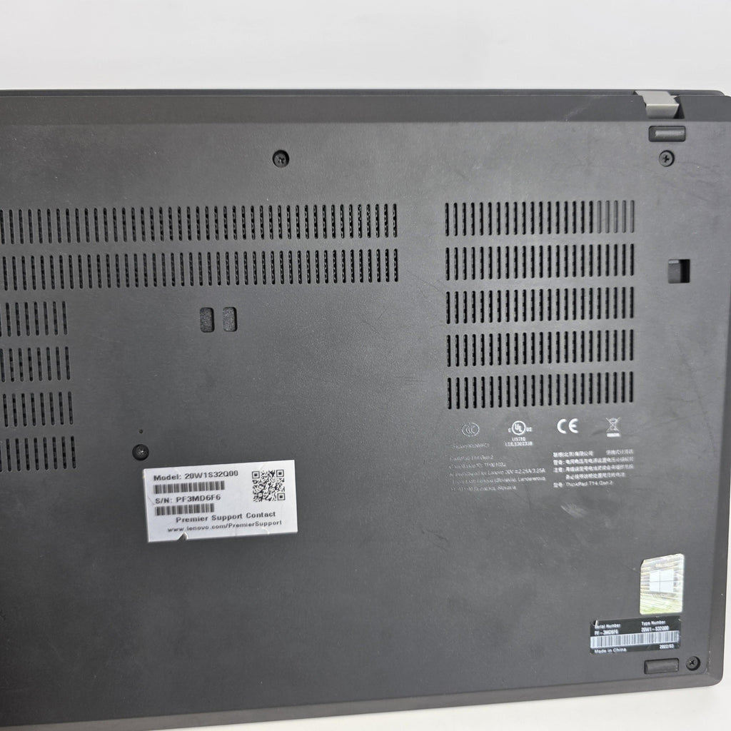 Lenovo ThinkPad T14 Gen 2 Black 2.6 GHz Intel Core i5 11th Gen. 8GB RAM 256GB Solid State Drive