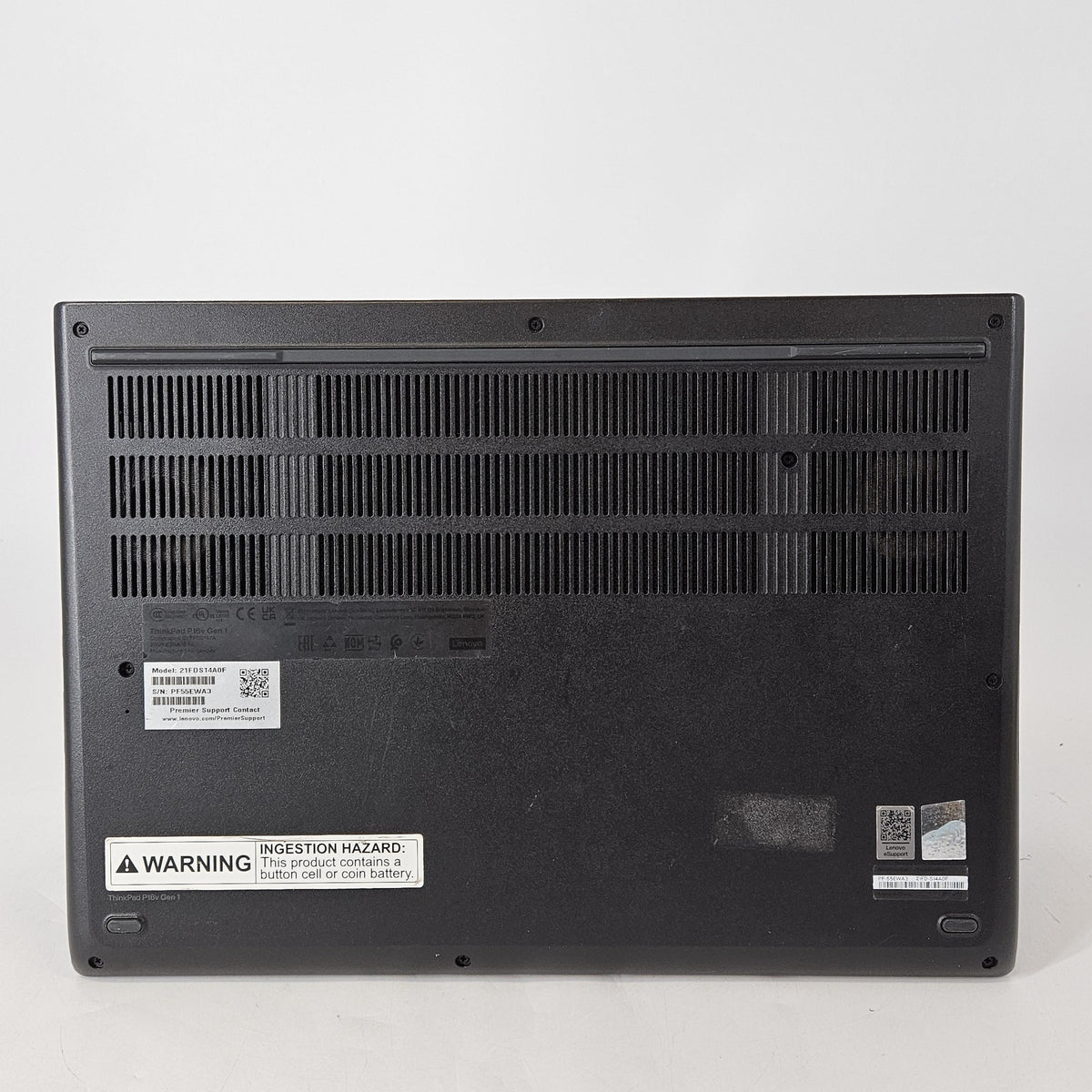 Lenovo ThinkPad P16v Gen 1 Black 2.5 GHz Intel Core i7 13th Gen. 32GB RAM 1TB Solid State Drive NVIDIA RTX A500 4 GB