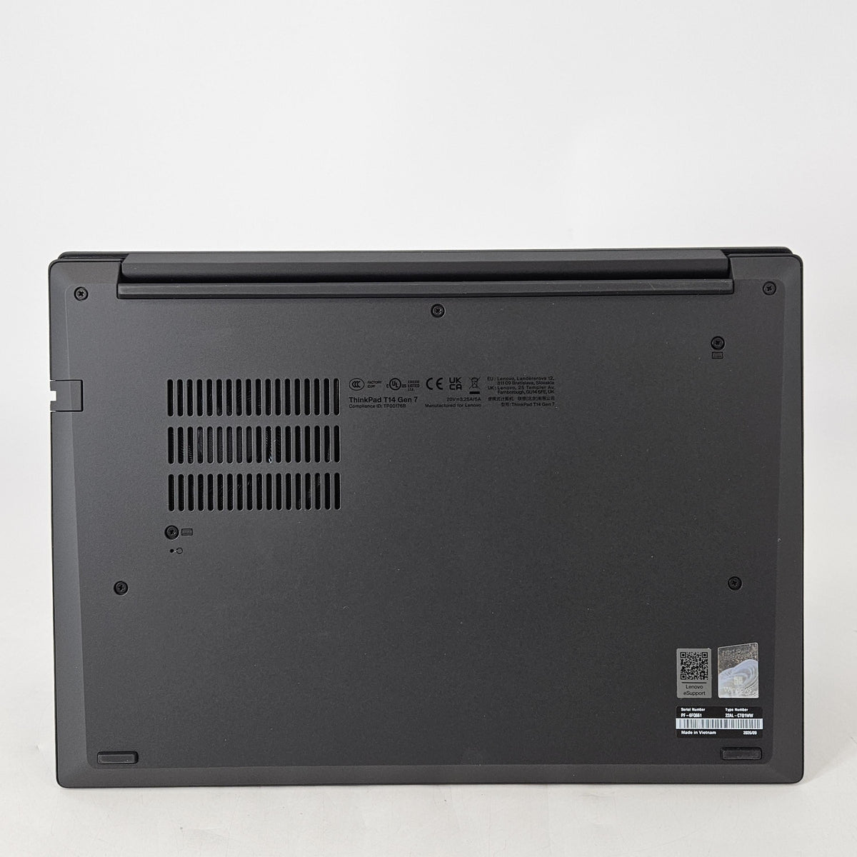 Lenovo ThinkPad T14 Gen 7 Black 3.3 GHz AMD Ryzen 7 Pro 250 16GB RAM 256GB Solid State Drive