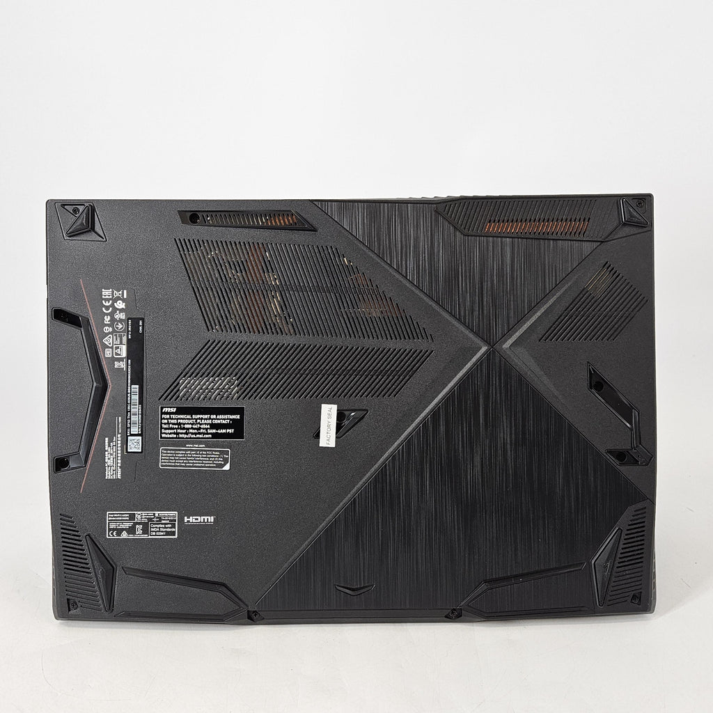 MSI Thin GF63 15.6 Black 2.5 GHz Intel Core i5 10th Gen. 8GB RAM 256GB Solid State Drive NVIDIA GeForce GTX 1650 4 GB