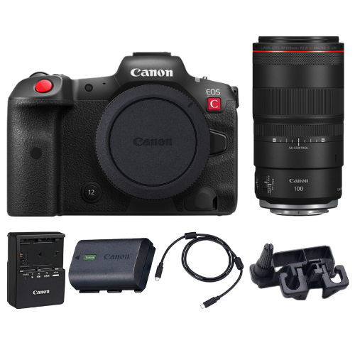 Canon EOS R5 C Mirrorless Camera w/ RF 100mm 2.8L Macro IS USM Lens