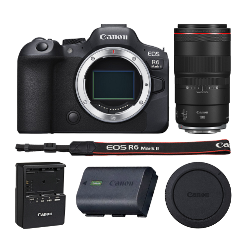 Canon EOS R6 Mark II Mirrorless Camera w/ RF 100mm f/2.8L Macro IS USM Lens