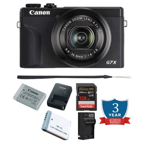 Canon PowerShot G7 X Mark III Digital Camera -  3Yr Accidental Warranty PKG