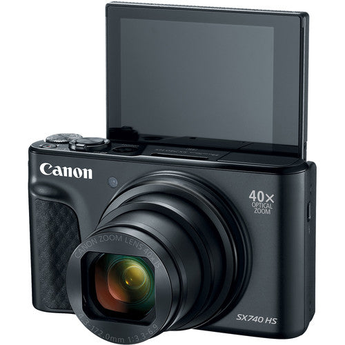Canon PowerShot SX740 HS Digital Camera - Black - 64GB Accessory PKG