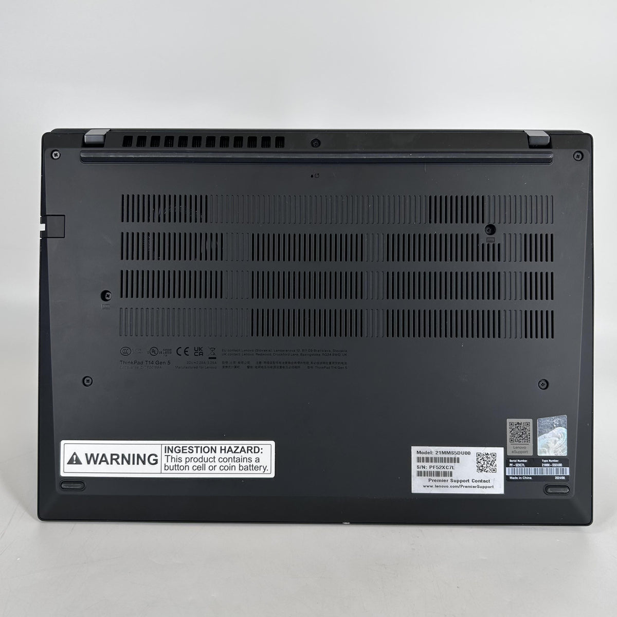 Lenovo ThinkPad T14 Gen 5 Black 1.7 GHz Intel Core Ultra 7 32GB RAM 512GB Solid State Drive