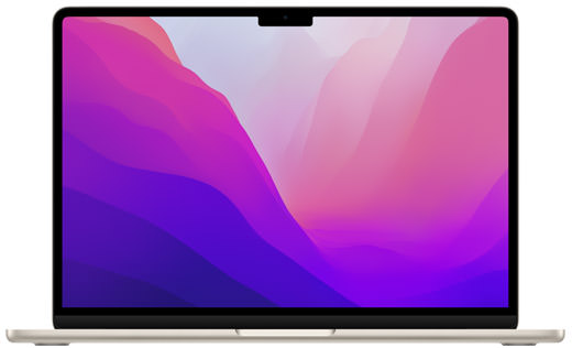 Apple MacBook Air 13 2022 Gold 3.49 GHz M2 8-Core CPU 16GB Unified Memory 256GB Solid State Drive 8-Core GPU