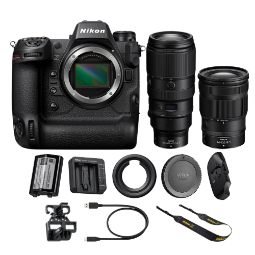 Nikon Z9 Mirrorless Camera with Z 24-120mm 4S and Z 100-400mm 4.5-5.6 VR S Lenses