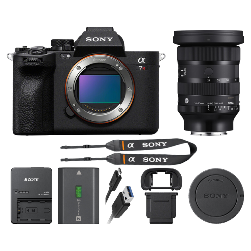 Sony a7R V Mirrorless Camera w/ Sigma 24-70mm f/2.8 DG DN II Art Lens for Sony E