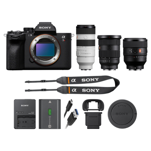 Sony a7R V Mirrorless Camera w/ Sony FE 24-70mm f/2.8 GM II & FE 70-200mm f/2.8 GM OSS II Lens & FE 50mm f/1.2 GM Lens