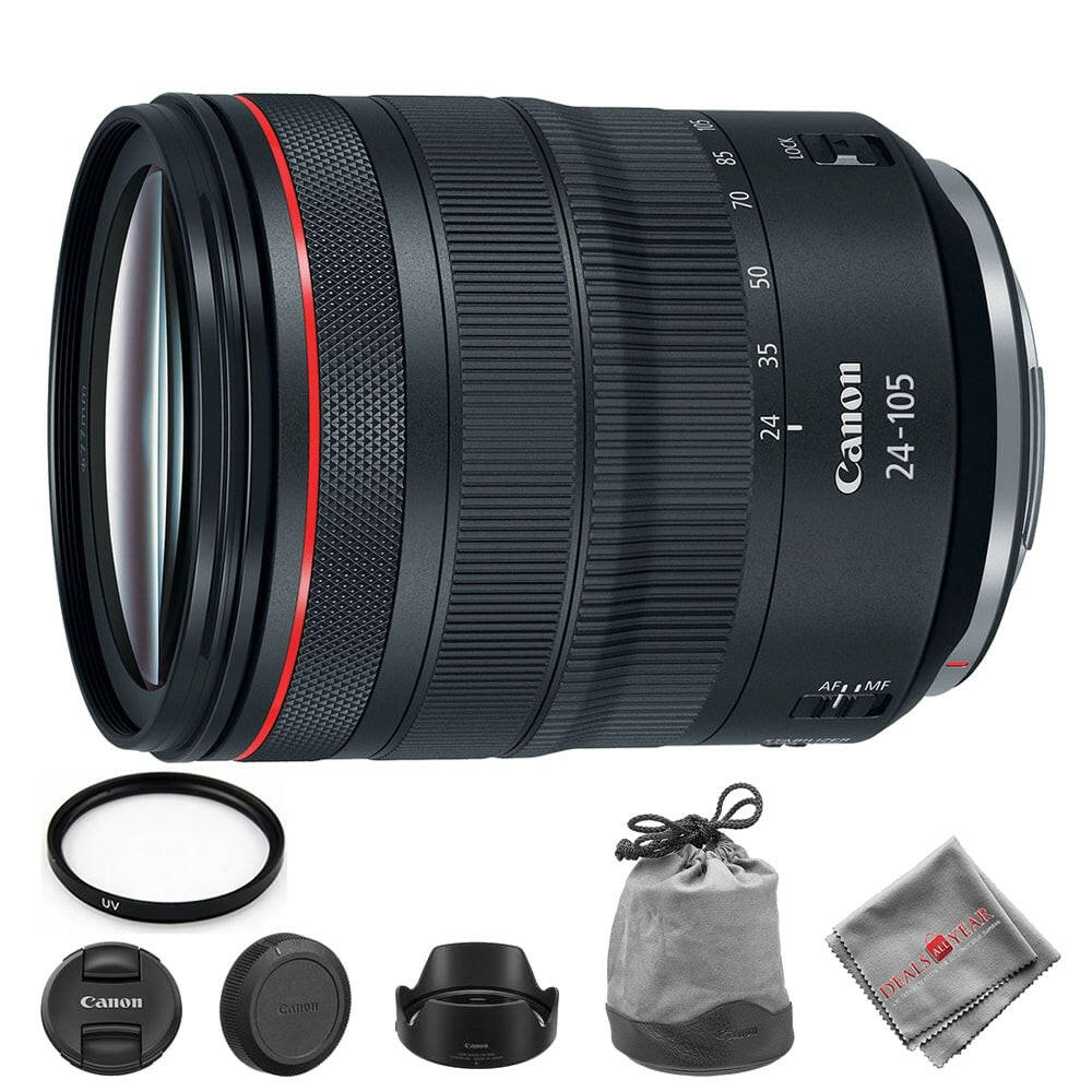 Canon RF 24-105mm f/4L IS USM Lens + 77mm UV Filter