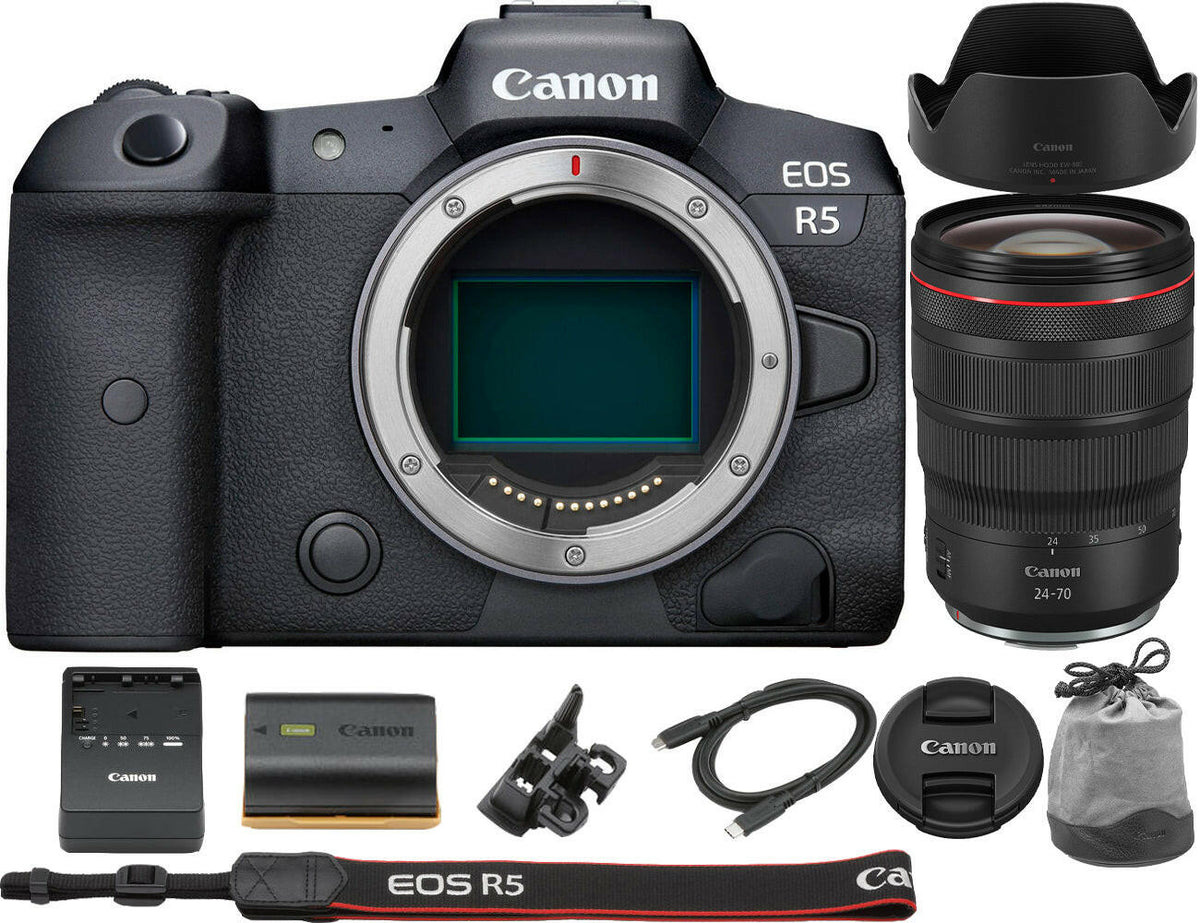 Canon EOS R5 Mirrorless Digital Camera with RF 24-70mm f/2.8L IS USM Lens